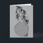 Doily-Verzierung 1 Feiertagskarte<br><div class="desc">Alles Silber u. Schwarze mit einer Touch des Gelbs. Alte,  verlorene Kunst,  wieder geboren.</div>