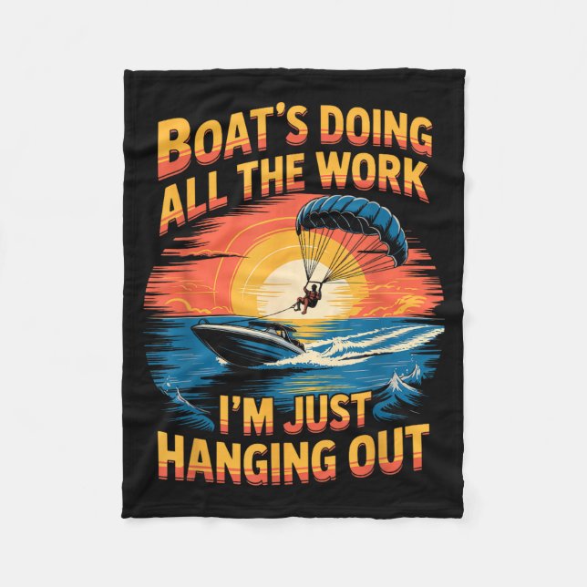 Doing All The Work Parasailer Paragliding Parasail Fleecedecke (Vorderseite)