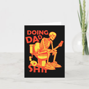 Doing Vater Sache Vater Joke Skeleton Vater Funny Karte