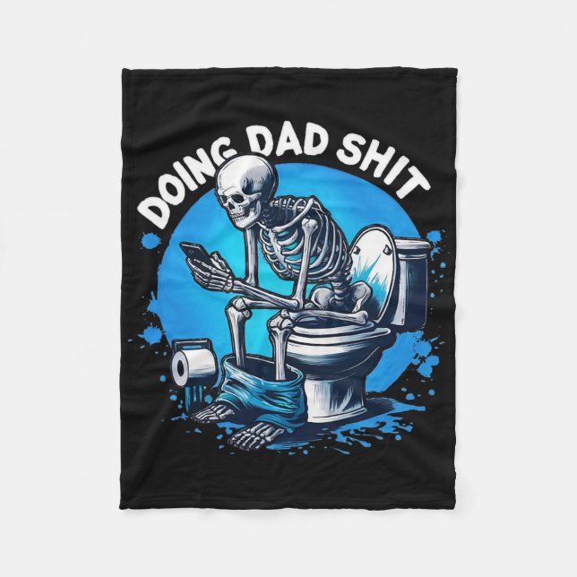 Doing Vater Vater Joke Skeleton Funny Vater Vather Fleecedecke (Vorderseite)