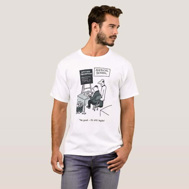 Doktor an der medizinischen Fakultät, der ein Reze T-Shirt (Vorne ganz)