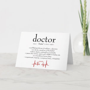 Doktor Anerkennung Personalisiert Karte