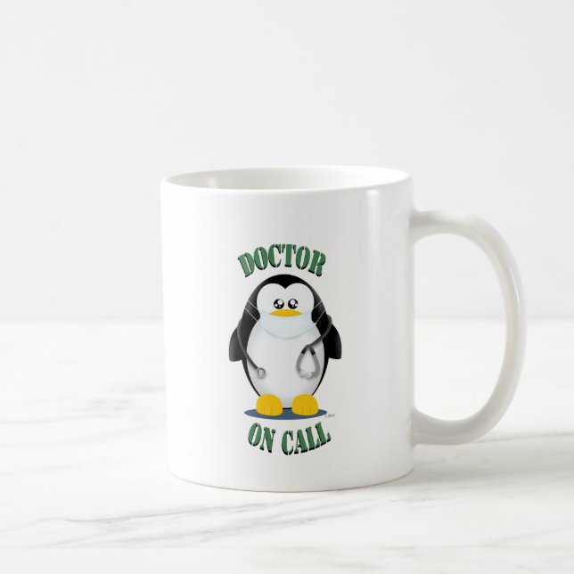 Doktor auf Anruf-Pinguin Kaffeetasse (Rechts)