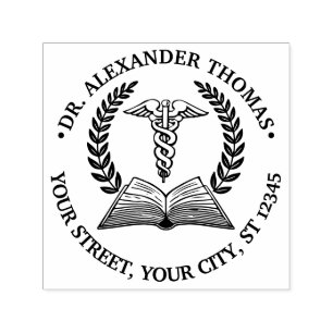 Doktor Caduceus 2LR Buch Name Adresse Permastempel