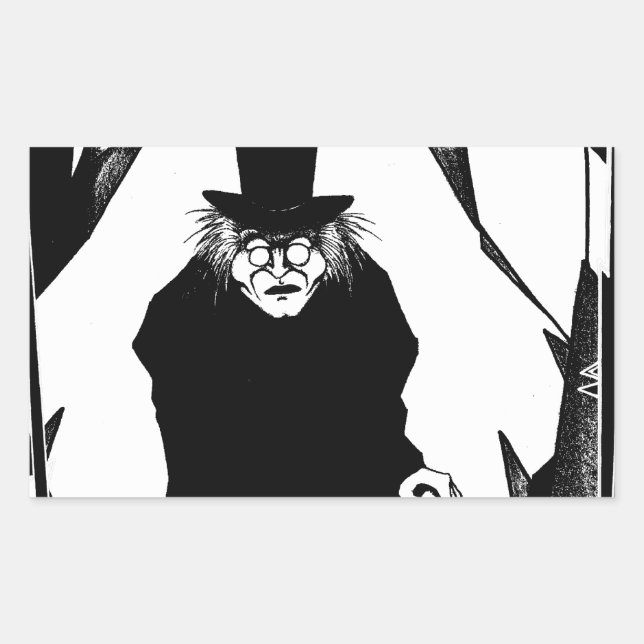 Doktor Caligari Rechteckiger Aufkleber (Vorderseite)
