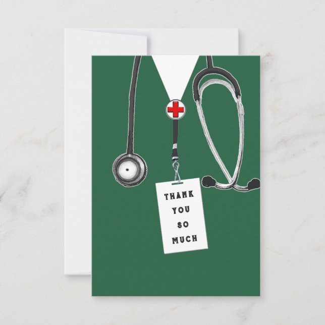 Doktor, danke Karte (Vorderseite)