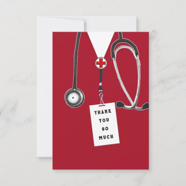 Doktor, danke Karte (Vorderseite)