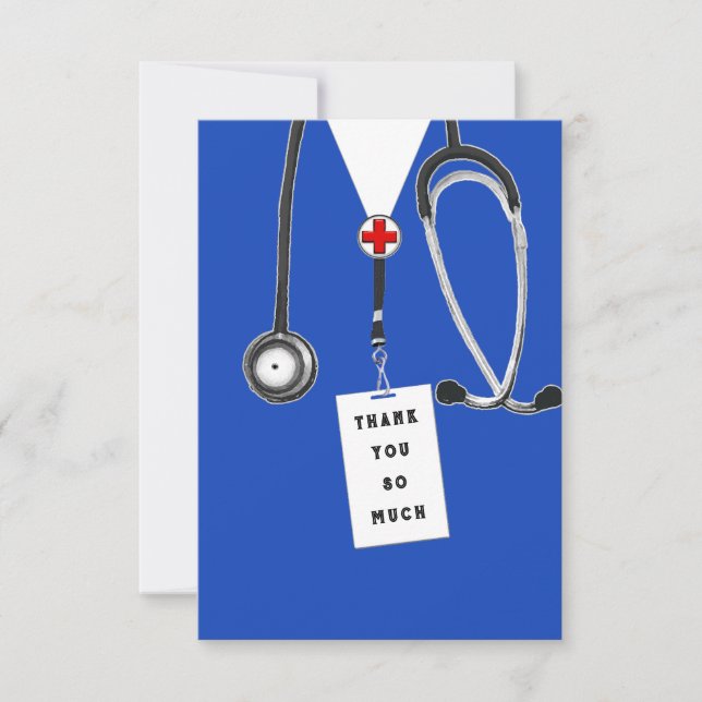Doktor, danke Karte (Vorderseite)