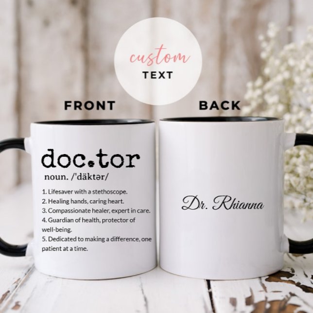Doktor Definition Lifesaver mit Stethoskop Tasse (Von Creator hochgeladen)