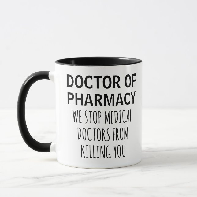 Doktor der Apotheke Geschenk Zukunft Apotheker Abs Tasse (Links)