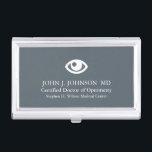 Doktor der Augenheilkunde personalisiert Visitenkarten Etui<br><div class="desc">Kundenspezifischer Visitenkartehalter stellte zu einem Doktor des Optometrikers her.</div>