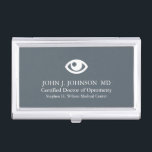 Doktor der Augenheilkunde personalisiert Visitenkarten Etui<br><div class="desc">Kundenspezifischer Visitenkartehalter stellte zu einem Doktor des Optometrikers her.</div>