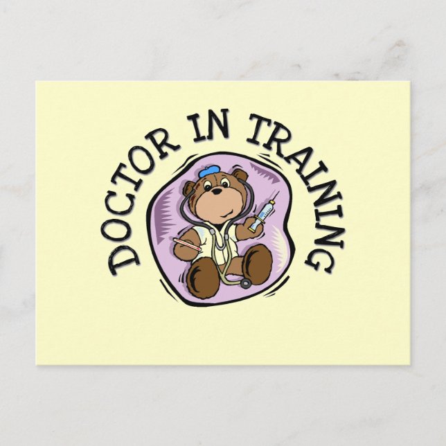 Doktor der Ausbildung von T - Shirt und Geschenken Postkarte (Vorderseite)