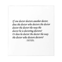 Doktor, der einen anderen Arzt (Tongue Twister)