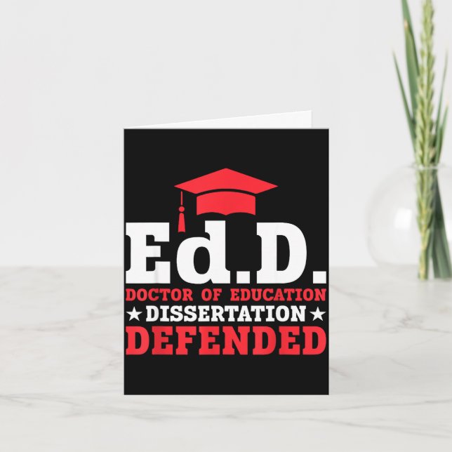 Doktor der Erziehungswissenschaft Dissertation ver Karte (Vorderseite)