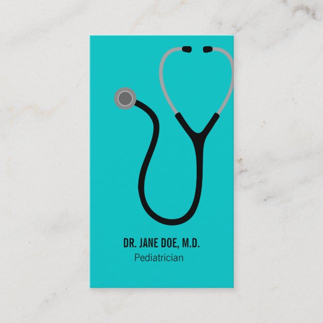 Doktor der Medizin MD - Stethoskop-Visitenkarte Visitenkarte (Vorderseite)