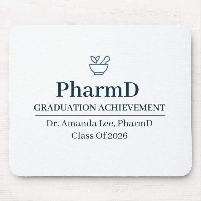 Doktor der Pharmazie Benutzerdefinierter Name Seit Mousepad (Vorne)