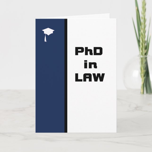 Doktor der Rechtswissenschaften Glückwunschkarte Karte (Vorderseite)