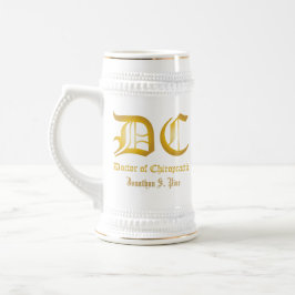 Doktor des Chiropraktischen Personalisierten Stein Bierglas