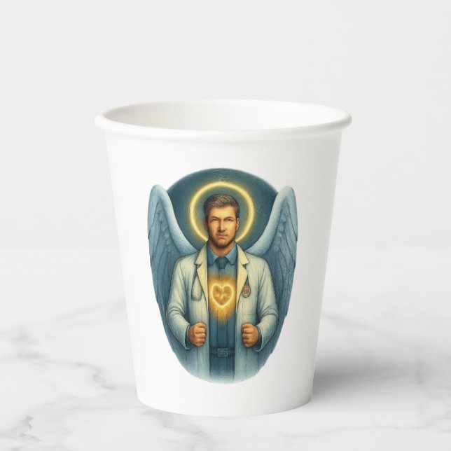 Doktor des Lichts - Angelic Healer Water Flasche Pappbecher (Vorderseite)