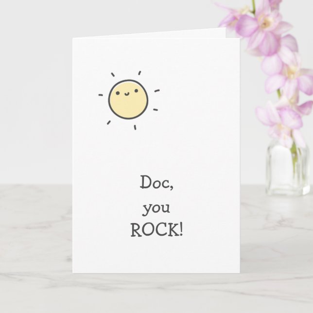 Doktor, du ROCK! Onkologe Vielen Dank Karte (Orchidee)