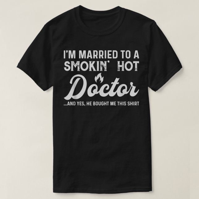Doktor Husband Ehefrau Doktor Medical Study Doktor T-Shirt (Design vorne)