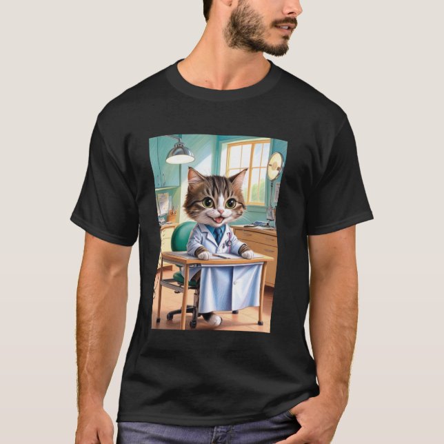 Doktor Katze T-Shirt (Vorderseite)