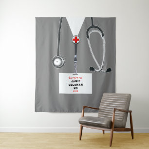 Doktor Medizinstudium Abschluss Gratulation Wandteppich