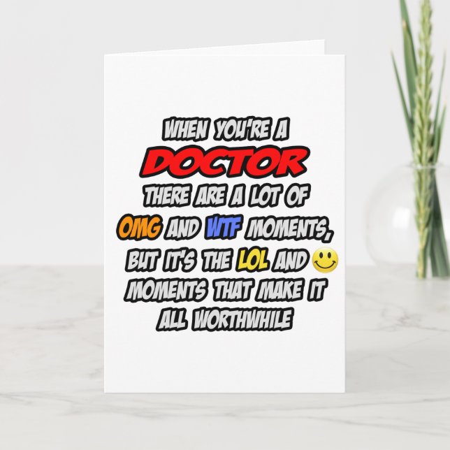 Doktor OMG WTF LOL Karte (Vorderseite)