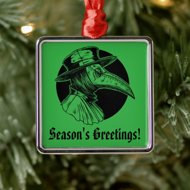 Doktor Plague Goth Horror Ornament Aus Metall (Baum)