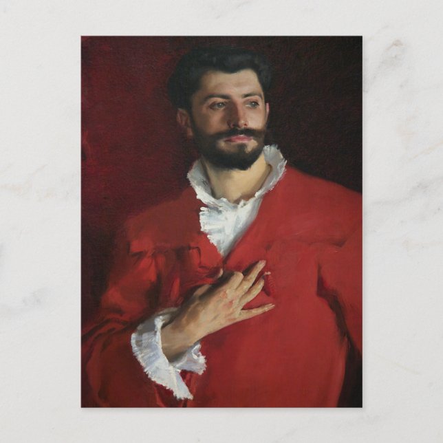 Doktor Pozzi auf Zuhause von John Singer Sargent Postkarte (Vorderseite)