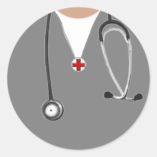 Doktor Runder Aufkleber (Vorderseite)