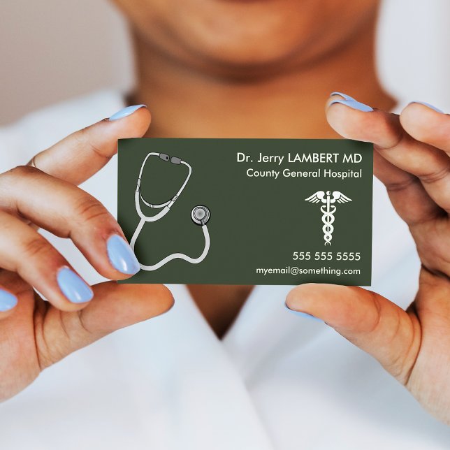 Doktor Stethoscope Green Visitenkarte (Von Creator hochgeladen)
