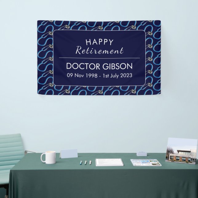 Doktor Stethoscope Retirement Party Banner (Messeveranstaltung)