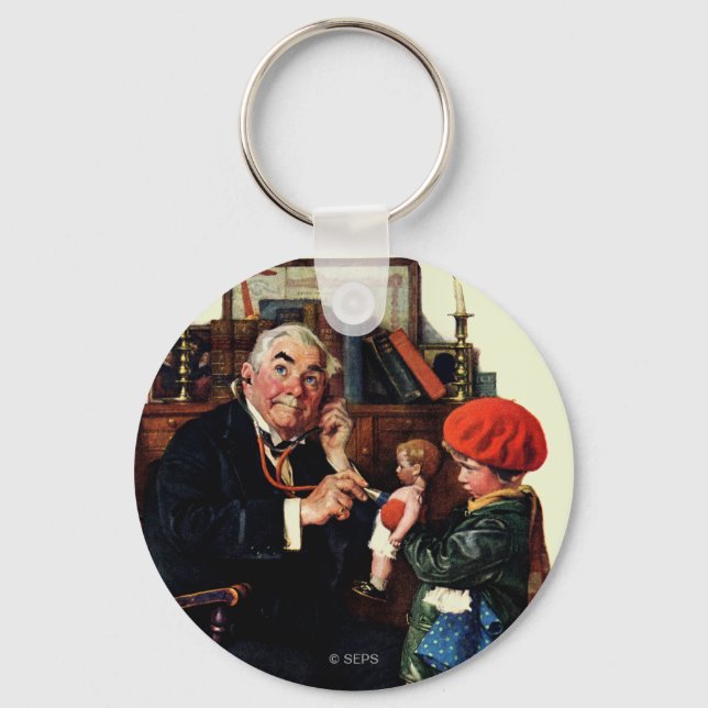 Doktor und Puppe Schlüsselanhänger (Vorderseite)