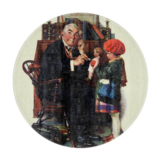 Doktor und Puppe Schneidebrett (Vorderseite)