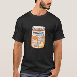 Doktor verschreibt Kätzchen Katze Glückspillen Fla T-Shirt