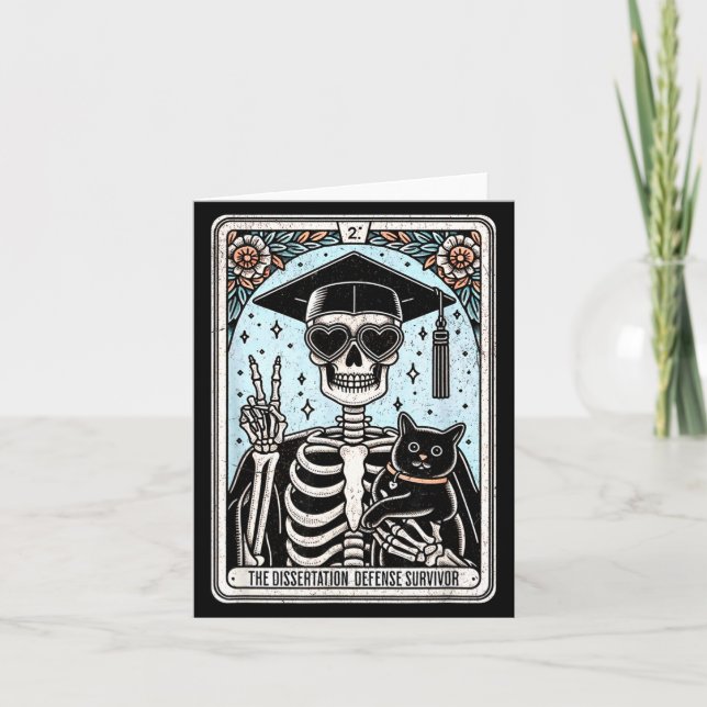 Doktorarbeit Dissertation PhD Abschluss Tarot Illu Karte (Vorderseite)