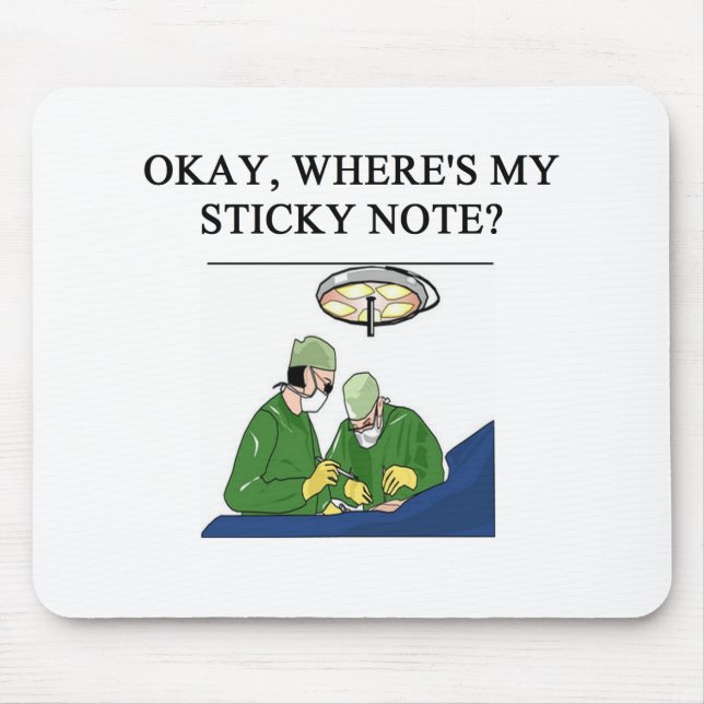 Doktorarzt-Chirurgwitz Mousepad (Vorne)