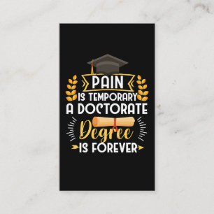 Doktorat Dissertation Verteidigung PhD Abschluss Visitenkarte