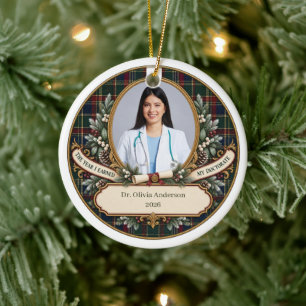 Doktoratsabschluss-Foto Personalisiert PhD Keramik Ornament