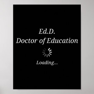 Doktoratsabschluss lädt mit lustiger Ladung Ed.D Poster
