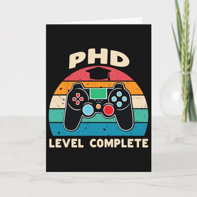 Doktorgrad Abschluss Geschenk für ihn Karte (Vorderseite)