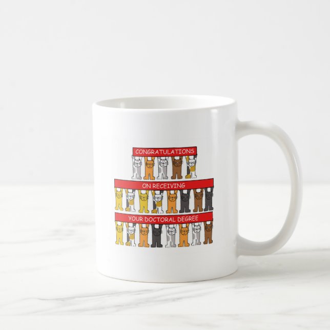Doktorgrad-Glückwünsche Kaffeetasse (Rechts)