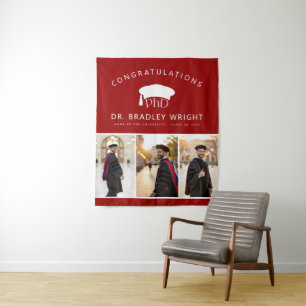 Doktorhut Promotionsabschluss Wandteppich