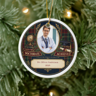 Doktortitel-Erreichung Foto Personalisiert PhD Keramik Ornament
