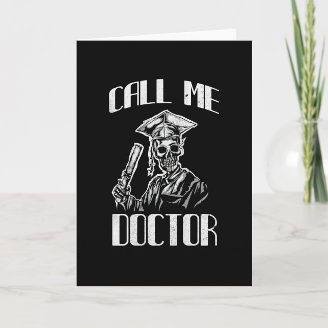 Doktortitel Mortarboard Funny Doctor Karte (Vorderseite)