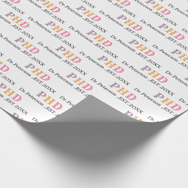 Doktortitel- oder Promotionsgeschenk  Geschenkpapier (Ecke)
