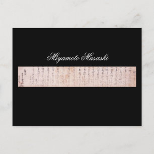 Dokument geschrieben von Miyamoto Musashi, um die Postkarte