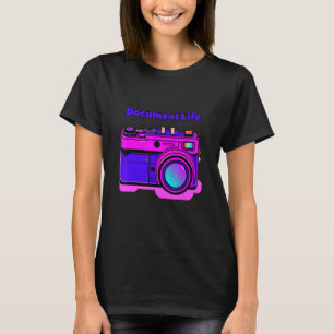 Dokumentenlebenskamera Fotografie Retro Vintag T-Shirt